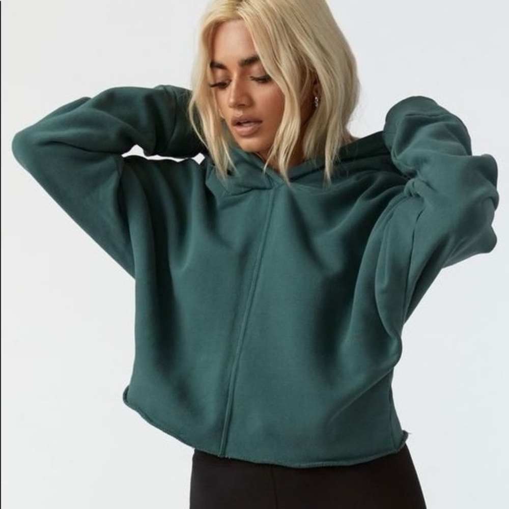 Joah Brown Cocoon Hoodie Green Size S/M Gently Used